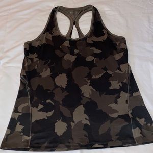 Athlete racer back tank, camo, large